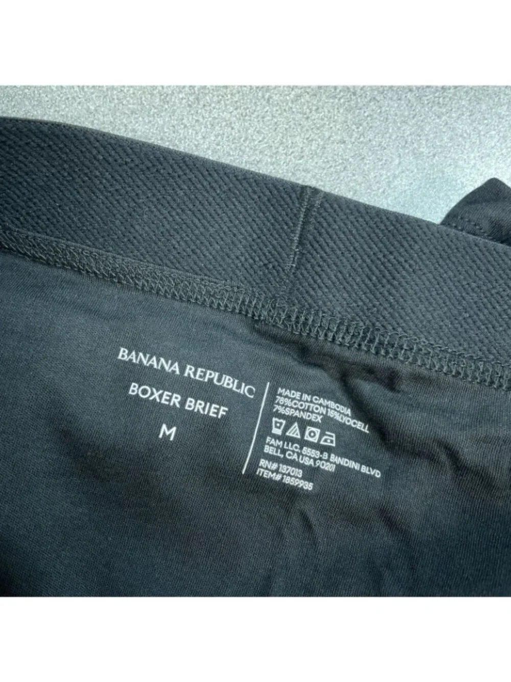 NWT Banana Republic Men's M 3-Pack Boxer Briefs Black Cotton Blend Comfort